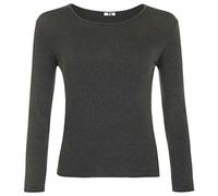 GUBA® Girls T Shirt Long Sleeve Top Kids Plain Basic Uniform T-Shirt Crew Neck Tee Size 2-13 Years