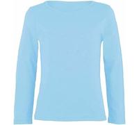 GUBA® Girls T Shirt Long Sleeve Top Kids Plain Basic Uniform T-Shirt Crew Neck Tee Size 2-13 Years