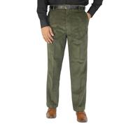 GUBA New Mens Corduroy Cord Trousers Cotton, Smart Classic Flat Front, Workwear Straight Leg Formal Office Work Walking Pants for Men Plus Size 30-50 (Khaki, 42-27)