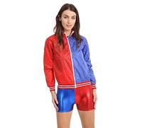 GUBA® Women's Shiny Metallic Hot Pants - Ladies Wetlook Shorts Dance Gym Party Yoga Knickers Stretch Stylish Short Pant (Red Blue, Large-X-Large)