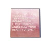 Gubblecote Little Hooves Foiled Greetings Card in Pink Gubblecote Pink