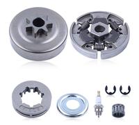 Gubeter Sprocket Clutch Drum 3/8"with Washer E-Clip Kit For Stihl 017 018 MS170 MS180 MS250 MS210 MS230 Chainsaw Replaces 1123 640 2003,1123 640 2073