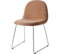 Gubi 3D Dining Chair Stainless Steel/American Walnut/Belsuede Special Dedar 132
