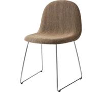 Gubi 3D Dining Chair Stainless Steel/Bouclé 005
