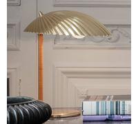 GUBI 5321 table lamp with rattan rod, brass