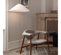 GUBI 9602 floor lamp, brass, canvas lampshade