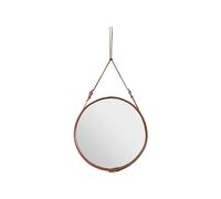 GUBI Adnet Wall Mirror Circular Tan Leather Ø70 cm