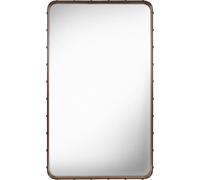 GUBI Adnet Wall Mirror Rectangular Tan Leather 65 x 115 cm
