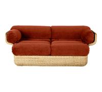 GUBI - Basket 2-Seater Sofa, Rattan / Belsuede Sp Fr 133 - Belsuede Sp Fr 133