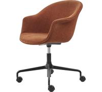 GUBI Bat Office Chair Upholstered Matt Black/ Belsuede Special 133