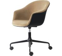 GUBI Bat Office Chair Upholstered Front Matt Black/905 Dune