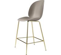 GUBI Beetle Bar Stool 65 Conic Base Brass Semi Matt/ New Beige