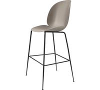 GUBI Beetle Bar Stool 75 Conic Base Matt Black/ New Beige