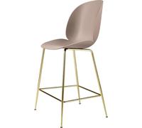 GUBI Beetle Bar Stool H65 Brass Semi Matt/Sweet Pink
