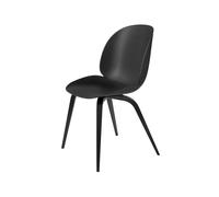 GUBI Beetle chair Black, black stained birch legs