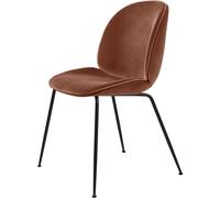 GUBI - Beetle Chair Upholstered Black Base / Velvet, Rusty Red - Rusty Red