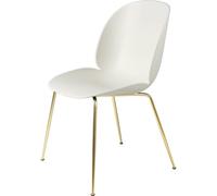GUBI Beetle chair Alabaster white-brass legs