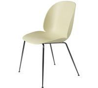 GUBI - Beetle Dining Chair Unupholstered, Conic Base Black Chromed, Pastel Green - Pastel Green
