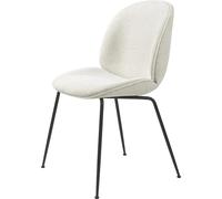 GUBI Beetle Dining Chair Upholstered Conic Base Matt Black/Light Bouclé 001
