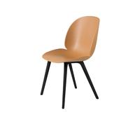 GUBI Beetle Dining Chair Black Plastic Base/ Amber Brown