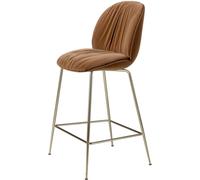 Gubi Beetle Soft Bar Stool H67 Antique Brass/Sunday/Dedar 112