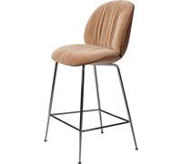 Gubi Beetle Soft Bar Stool H67 Black Chrome/American Walnut/Belsuede Speical/Dedar 132