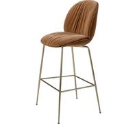 Gubi Beetle Soft Bar Stool H77 Antique Brass/Sunday/Dedar 112