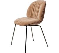 Gubi Beetle Soft Dining Chair Black Chrome/American Walnut/Belsuede Speical/Dedar 132
