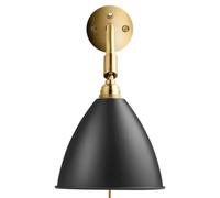 Gubi Bestlite BL7 wall light, black/brass, Ø 16 cm, E14
