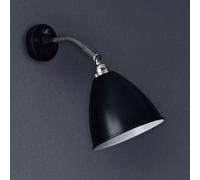 Gubi Bestlite BL7 wall light, black/chrome, Ø 16 cm, E14