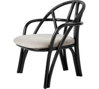 Gubi Bistra Armchair Ebony Painted Rattan/Fustagno Limonta 001