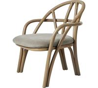 Gubi Bistra Armchair Olive Stained Rattan/Fustagno Limonta 003