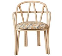 GUBI - Bistra Dining Armchair, Natural / Reales Pattern 002 - Natural