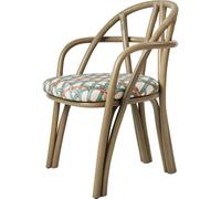 Gubi Bistra Dining Chair With Armrests Olive Stained Rattan/Reales Limonta 001