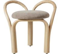 Gubi Bistra Stool Natural Lacquered Rattan/Fustagno Limonta 002