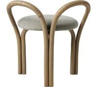 Gubi Bistra Stool Olive Stained Rattan/Fustagno Limonta 003