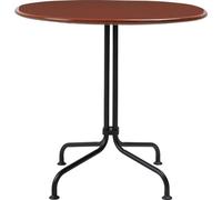 Gubi Carmel Bistro Café Table 75x75 Matt Black/Rock Red