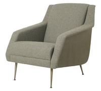 GUBI - CDC.1 Lounge Chair, Around Bouclé Dedar 141 / Antique Brass Base - Green