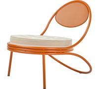 GUBI - Copacabana Lounge Chair, Orange / Leslie Stripe 040 - Orange