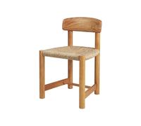 Gubi Daumiller Dining Chair Natural Rush/Golden