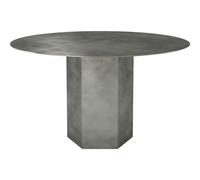 GUBI - Epic Dining Table Ø130 Steel, Misty Grey - Misty Grey