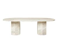 Gubi Epic Dining Table Elliptical White Travertine