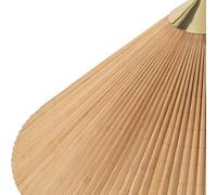 GUBI floor lamp 9602, brass/rattan, bamboo lampshade