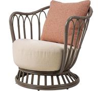 Gubi Grace Outdoor Armchair Mushroom Gray/Lorkey 41/Lorkey 44