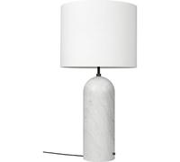 GUBI - Gravity XL Floor Lamp Low, White Marble / White - White