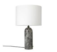 GUBI Gravity S table lamp grey marble + white shade
