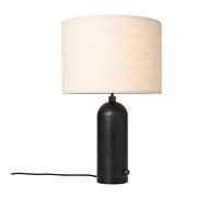 GUBI Gravity Table Lamp Blackened Steel and Canvas Shade Large
