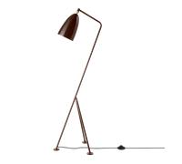 GUBI Grossman Collection Gräshoppa Floor Lamp Glossy Walnut Brown