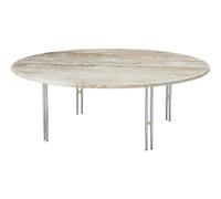 GUBI IOI Coffee Table Ø100 Chrome/ Beige