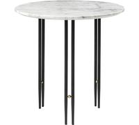 GUBI - IOI Coffee Table Black / Brass / White Marble, Ø50 cm - White